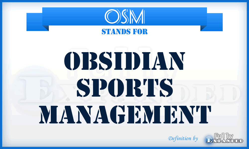 OSM - Obsidian Sports Management