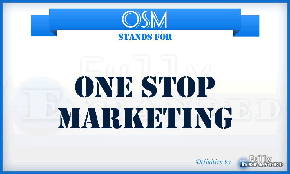 OSM - One Stop Marketing