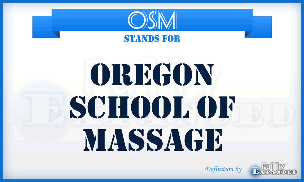 OSM - Oregon School of Massage