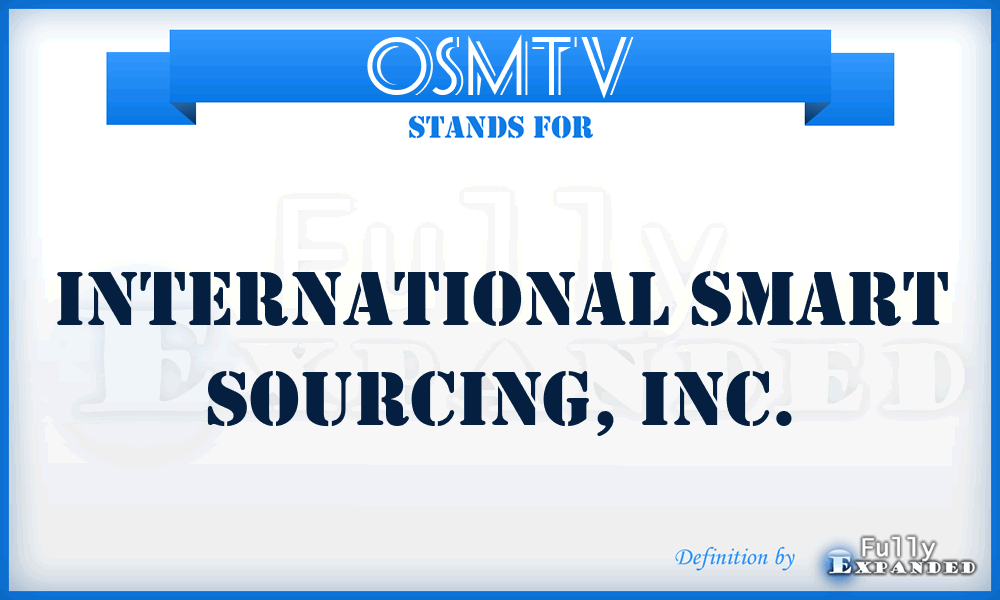 OSMTV - International Smart Sourcing, Inc.