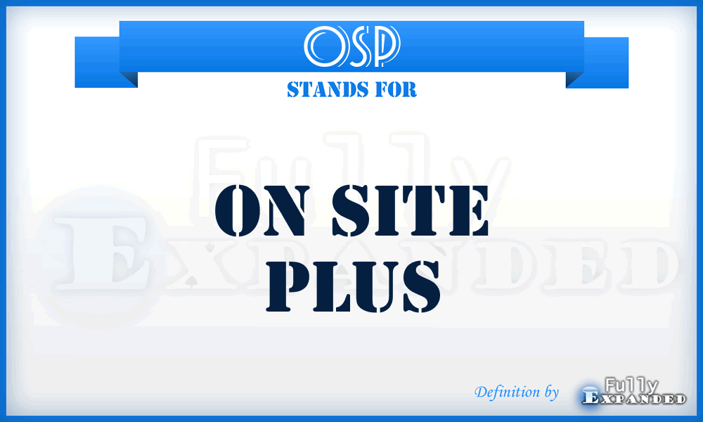 OSP - On Site Plus