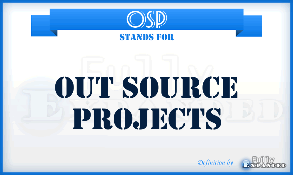 OSP - Out Source Projects