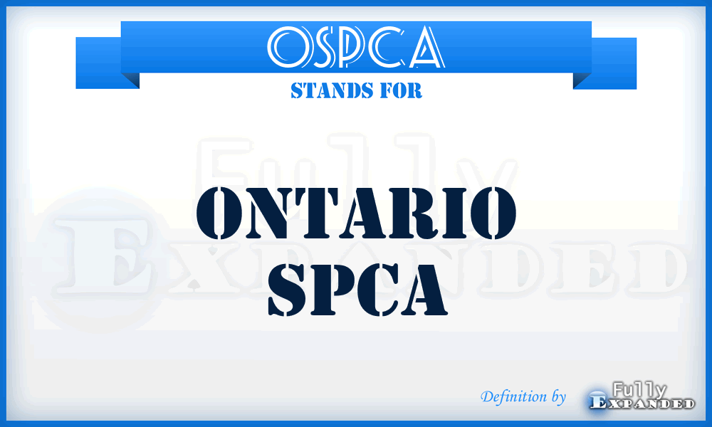 OSPCA - Ontario SPCA