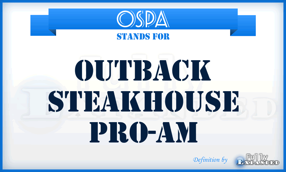 OSPA - Outback Steakhouse Pro-Am