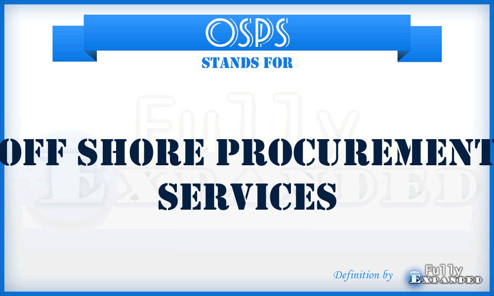 OSPS - Off Shore Procurement Services