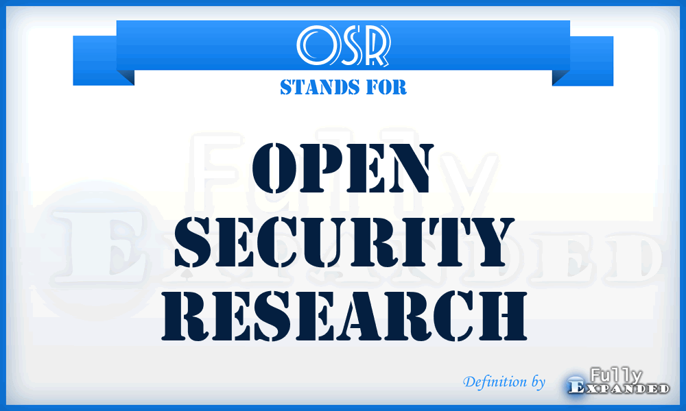 OSR - Open Security Research