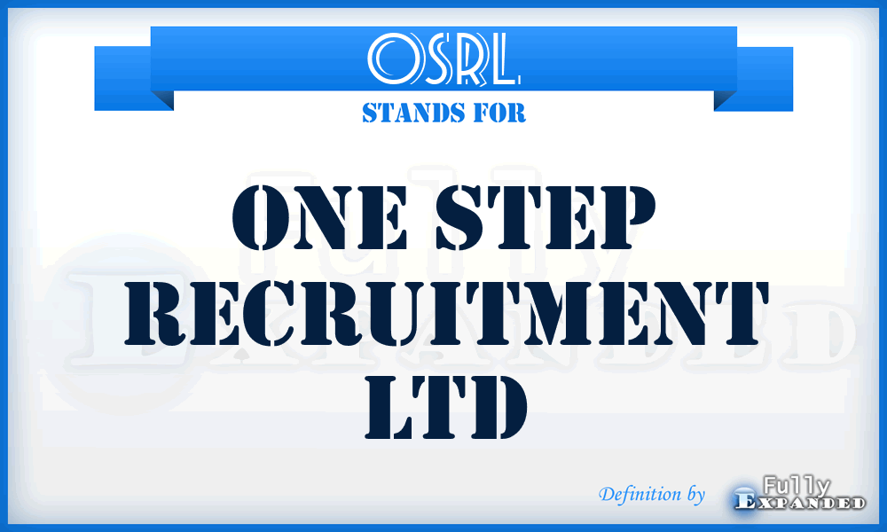 OSRL - One Step Recruitment Ltd