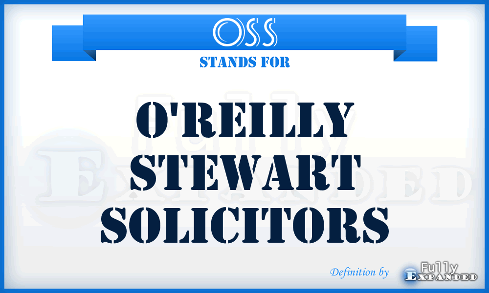 OSS - O'reilly Stewart Solicitors