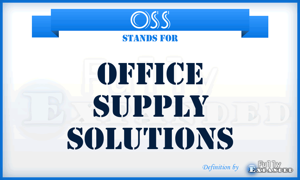 OSS - Office Supply Solutions