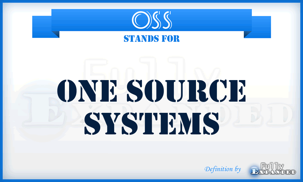 OSS - One Source Systems