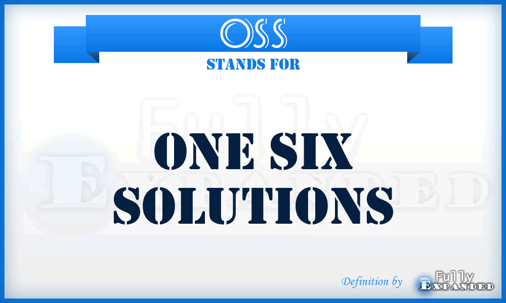 OSS - One Six Solutions