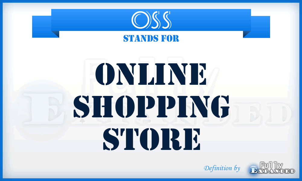 OSS - Online Shopping Store