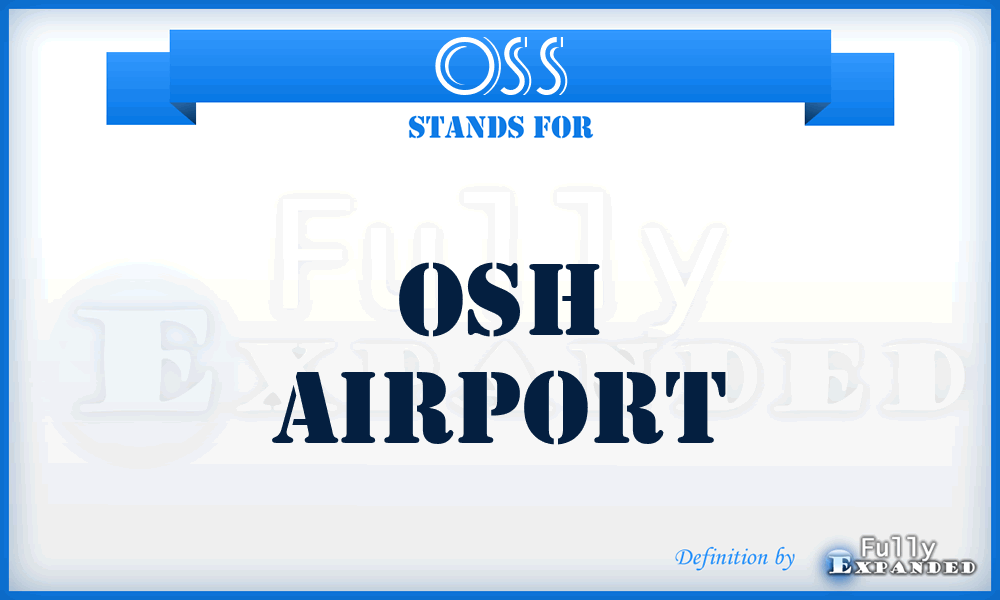 OSS - Osh airport