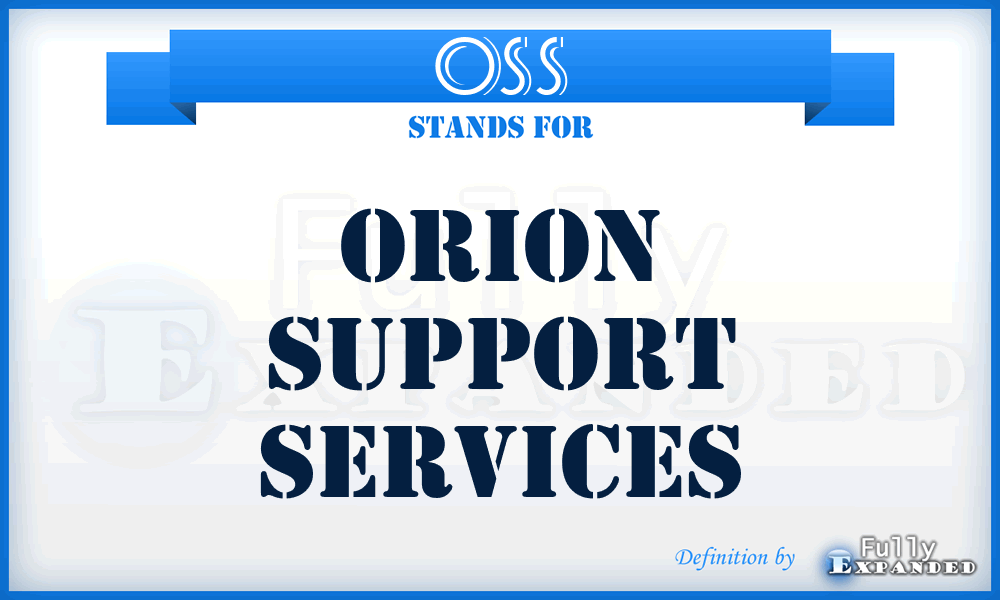 OSS - Orion Support Services