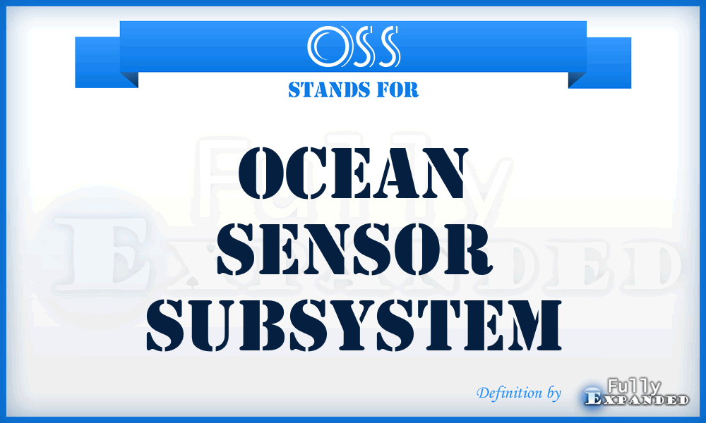 OSS - ocean sensor subsystem