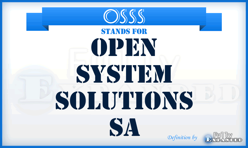 OSSS - Open System Solutions Sa