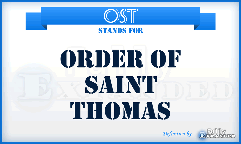 OST - Order of Saint Thomas