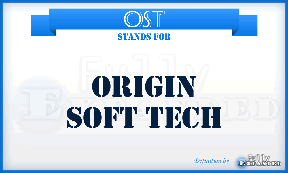 OST - Origin Soft Tech