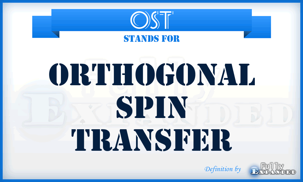 OST - Orthogonal spin transfer