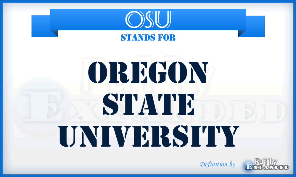 OSU - Oregon State University