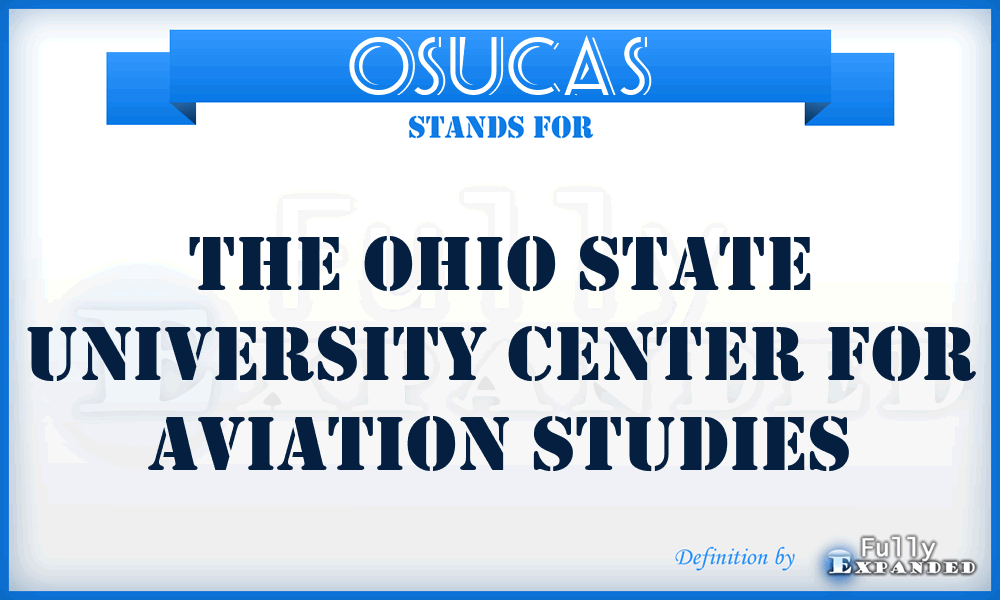 OSUCAS - The Ohio State University Center for Aviation Studies