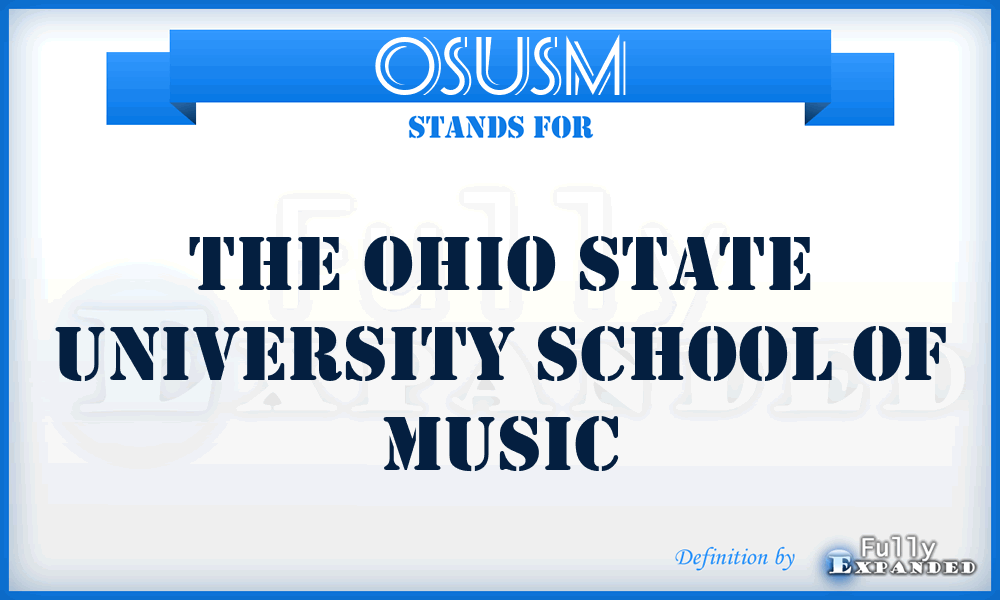 OSUSM - The Ohio State University School of Music