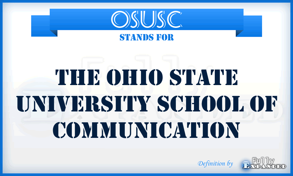 OSUSC - The Ohio State University School of Communication
