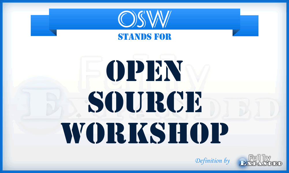 OSW - Open Source Workshop