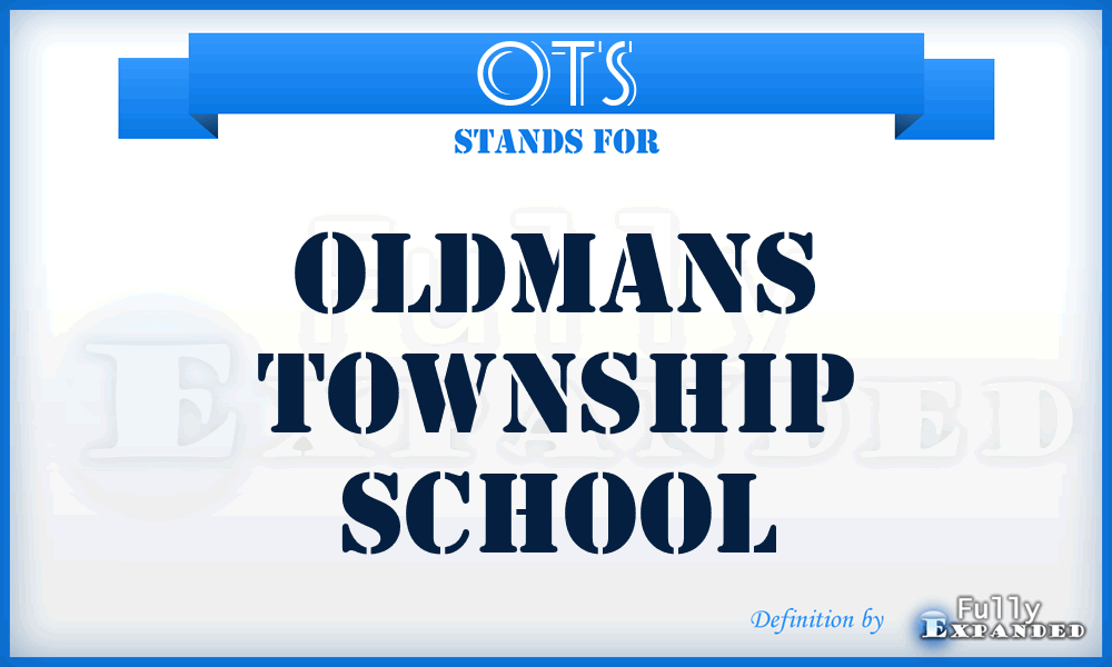 OTS - Oldmans Township School