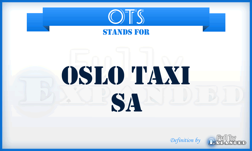 OTS - Oslo Taxi Sa