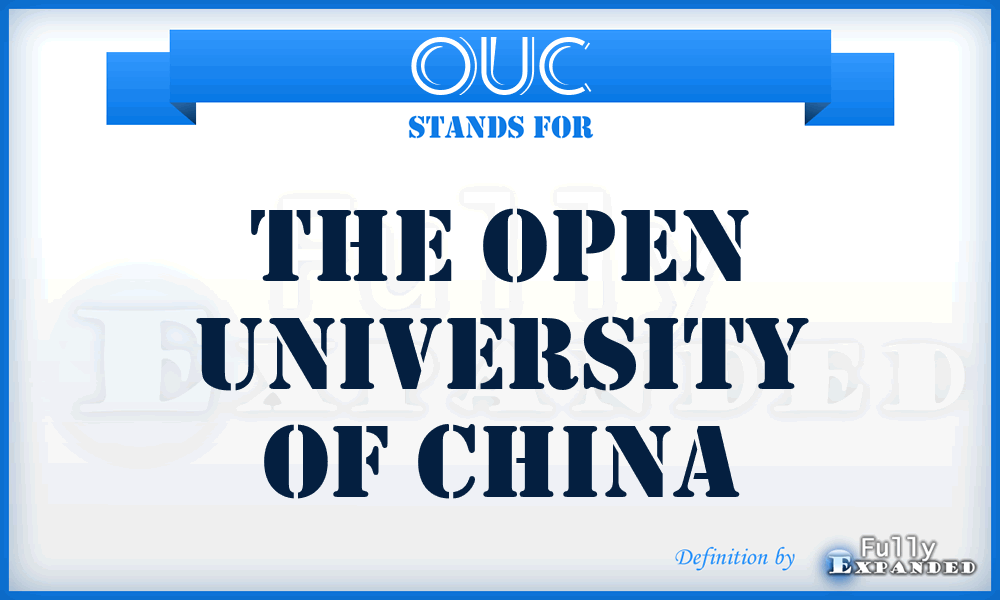 OUC - The Open University of China