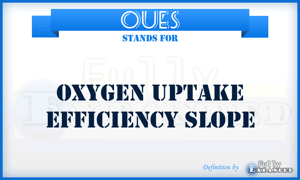 OUES - Oxygen uptake efficiency slope