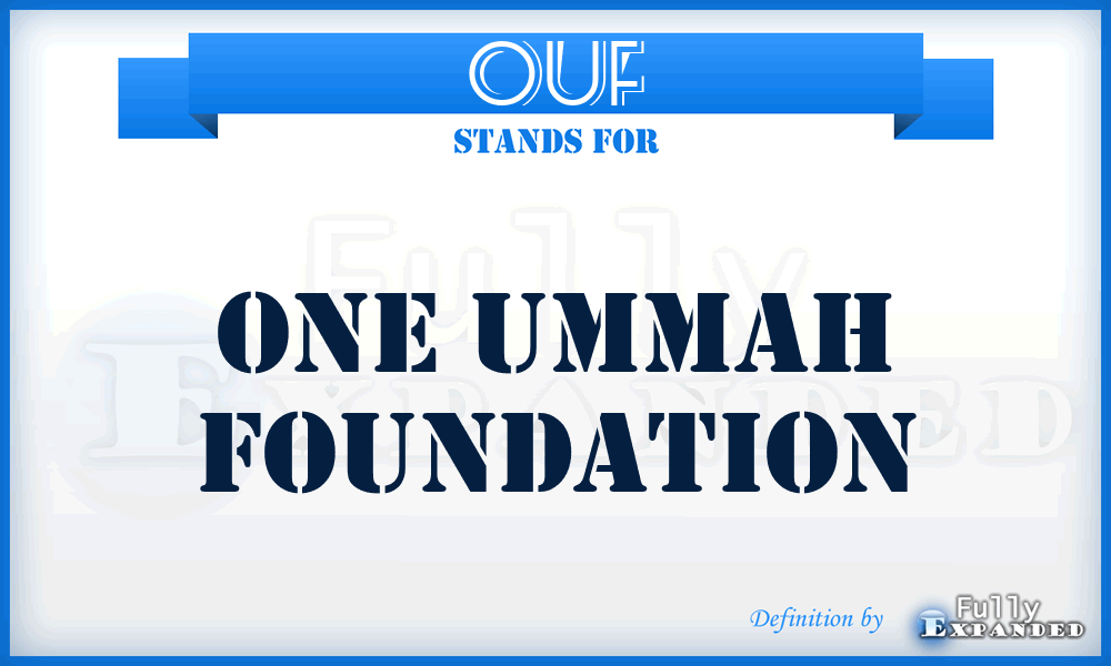 OUF - One Ummah Foundation
