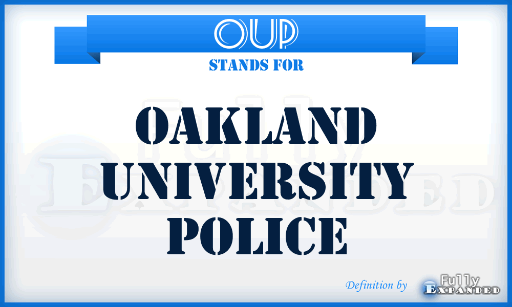 OUP - Oakland University Police