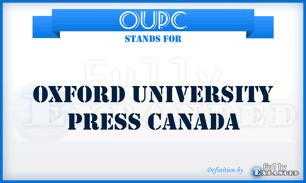 OUPC - Oxford University Press Canada