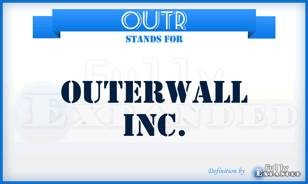 OUTR - Outerwall Inc.