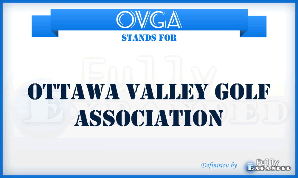 OVGA - Ottawa Valley Golf Association