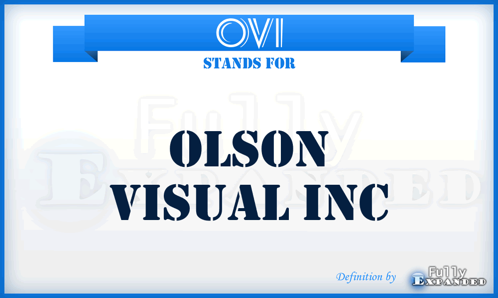 OVI - Olson Visual Inc