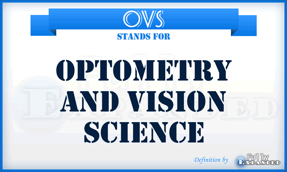 OVS - Optometry and Vision Science