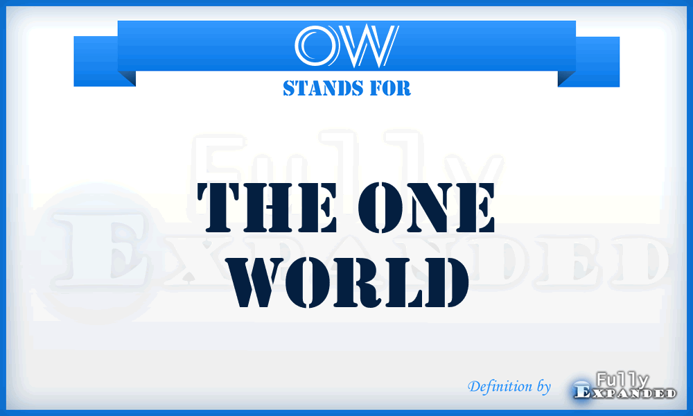 OW - The One World