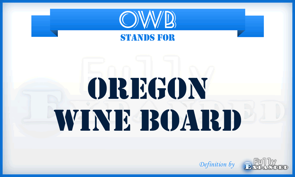 OWB - Oregon Wine Board
