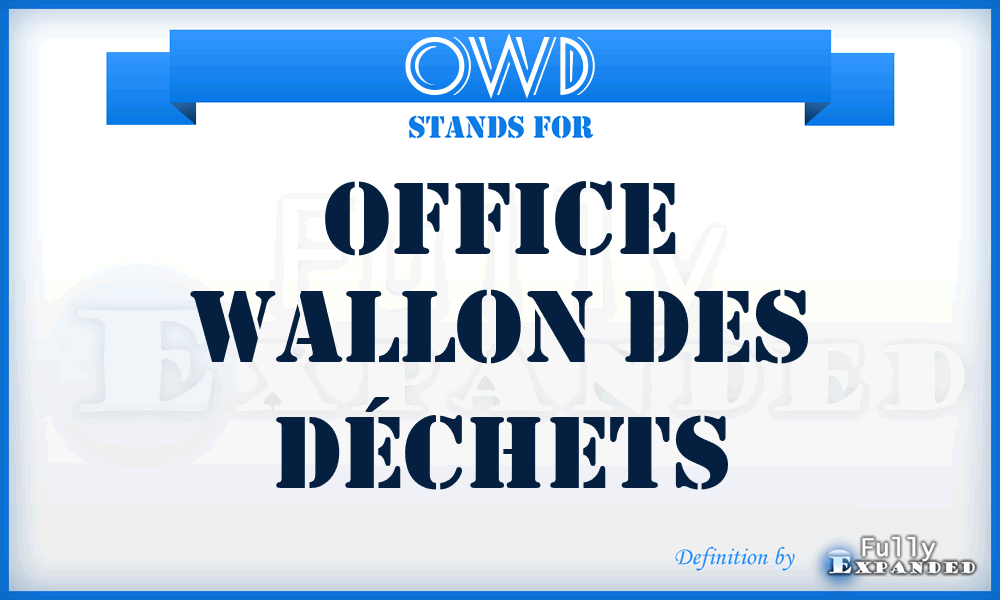 OWD - Office wallon des déchets