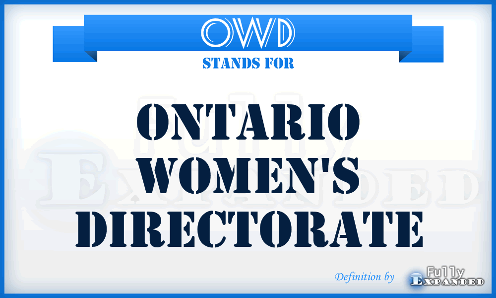 OWD - Ontario Women's Directorate