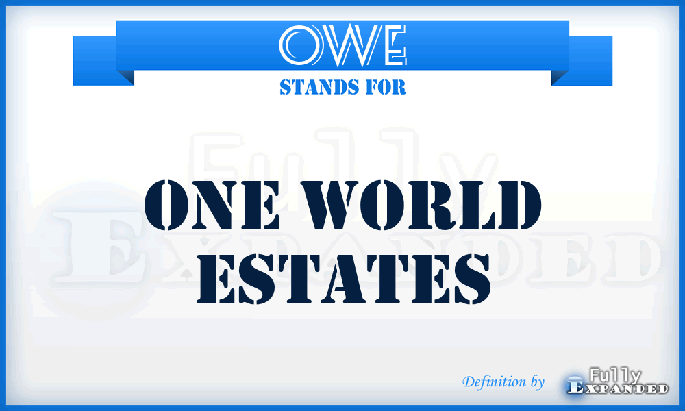 OWE - One World Estates
