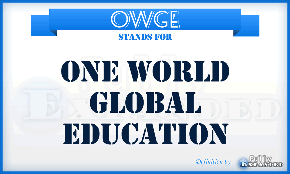 OWGE - One World Global Education