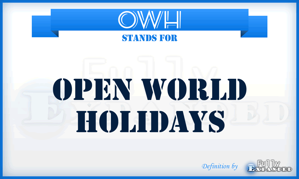 OWH - Open World Holidays