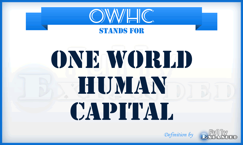 OWHC - One World Human Capital