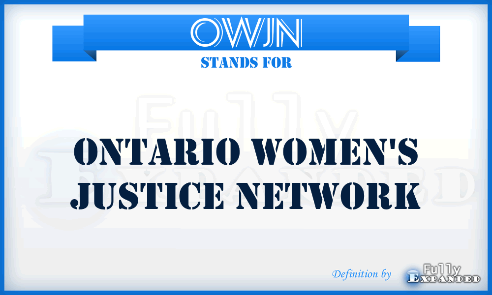 OWJN - Ontario Women's Justice Network