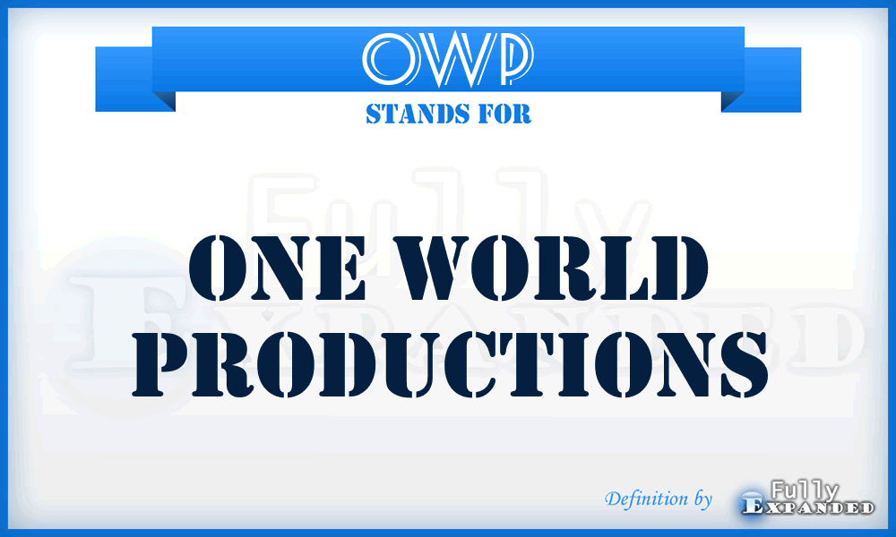 OWP - One World Productions