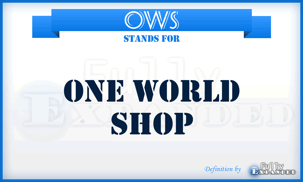 OWS - One World Shop